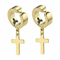 Stainless Steel Cross Clip Earrings NonPiercing Dangle Hoop Men Women New Stylish Accessory 3