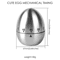 Satin Metal Egg Timer 60 Minute Kitchen Timer Alarm Cooking Kids Gift Learning 5