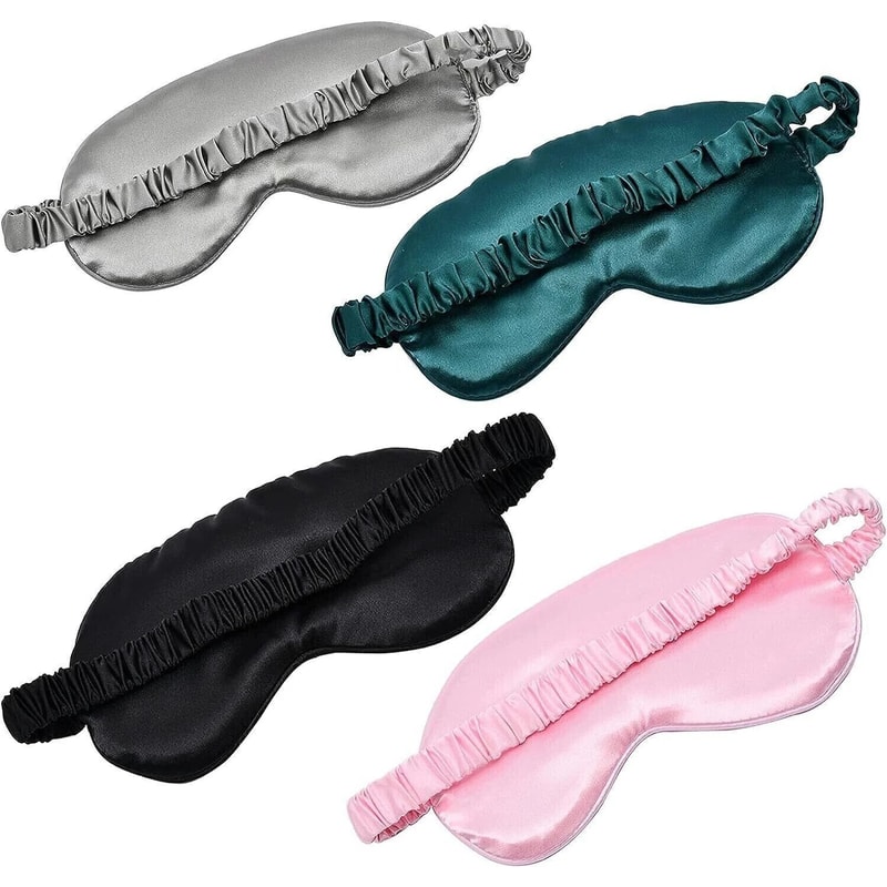 Night Sleep Eye Mask Silk Satin Eye Cover Relaxing Sleeping Mask For Women Men 4