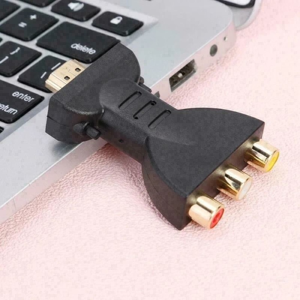 HDMI Male To RCA Female Composite AV Video Audio Adapter Converter For TV PC 0