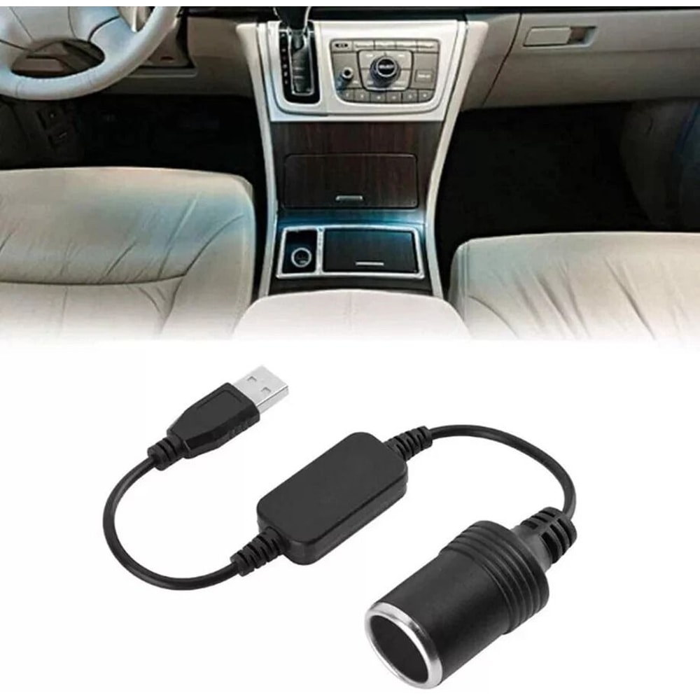USB To Car Cigarette Adapter Lighter Female Socket Converter Cable Connector 0