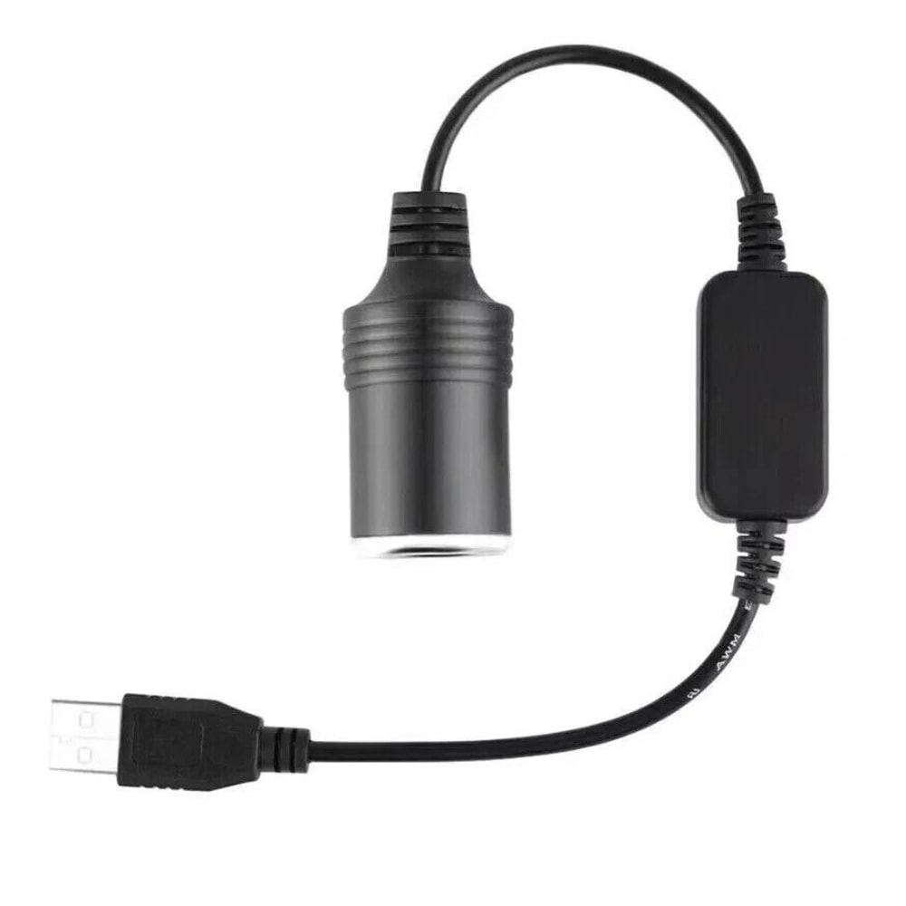 USB To Car Cigarette Adapter Lighter Female Socket Converter Cable Connector 1