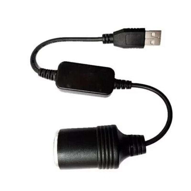 USB To Car Cigarette Adapter Lighter Female Socket Converter Cable Connector 3