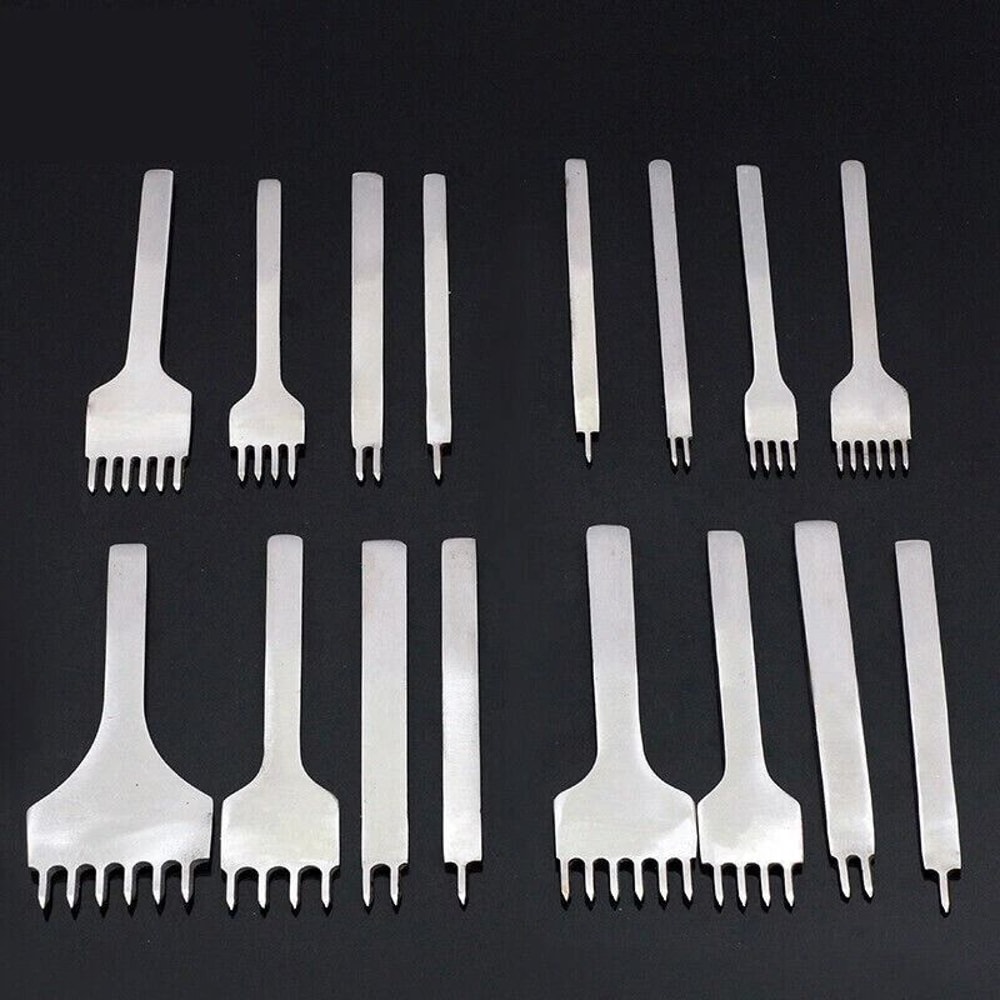 Leather Craft Punch Tools Kit Sewing And Carving Saddle Groover For Working 2