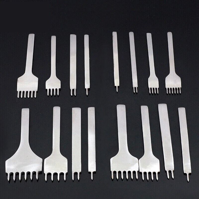 Leather Craft Punch Tools Kit Sewing And Carving Saddle Groover For Working 2