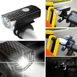 bike front and rear lamp, usb rechargeable led bicycle headlight for cyclists