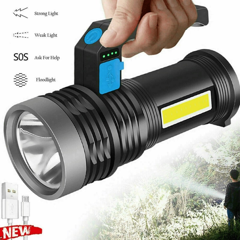 Portable Searchlight Spotlight Super Bright LED Handheld Flashlight 0