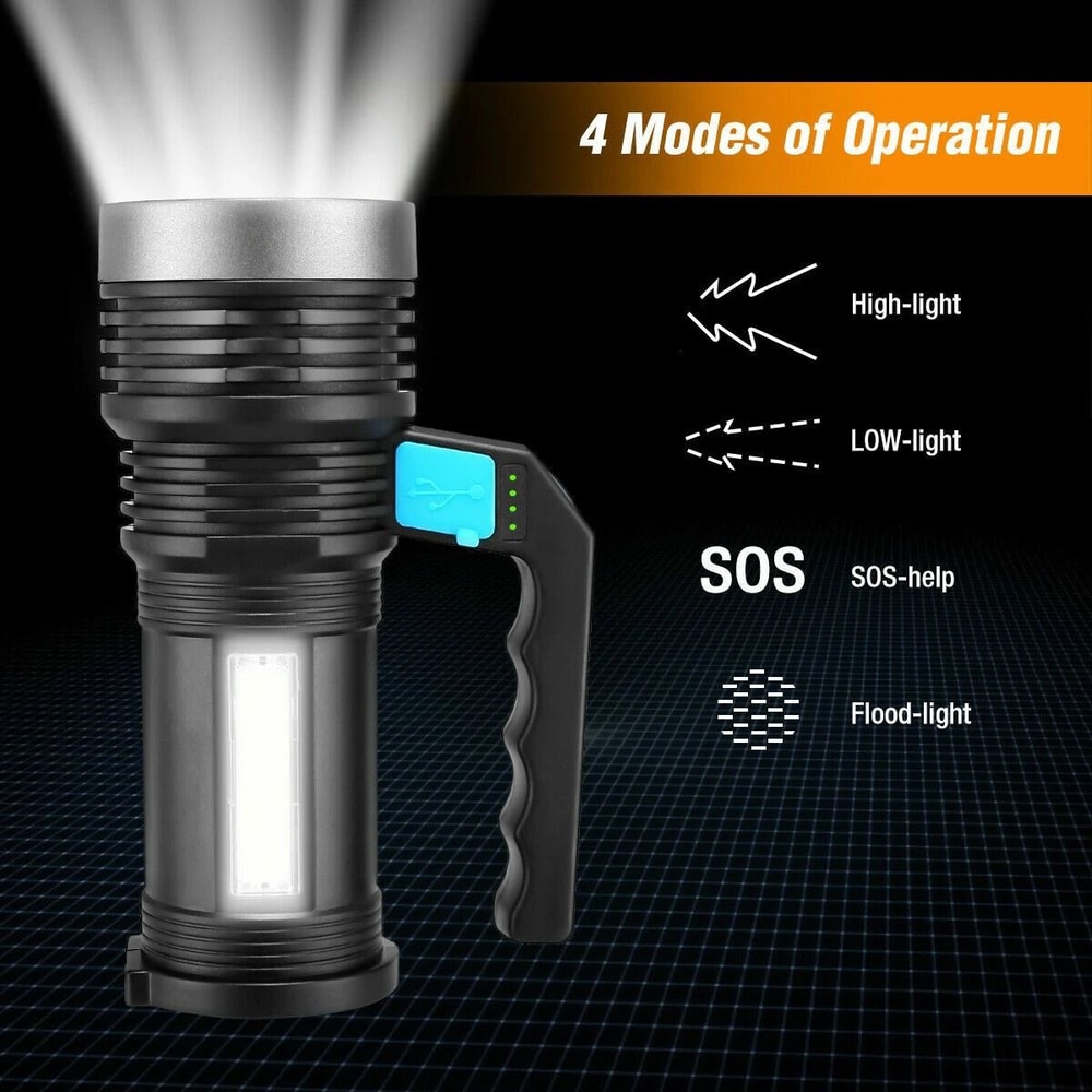 Portable Searchlight Spotlight Super Bright LED Handheld Flashlight 8