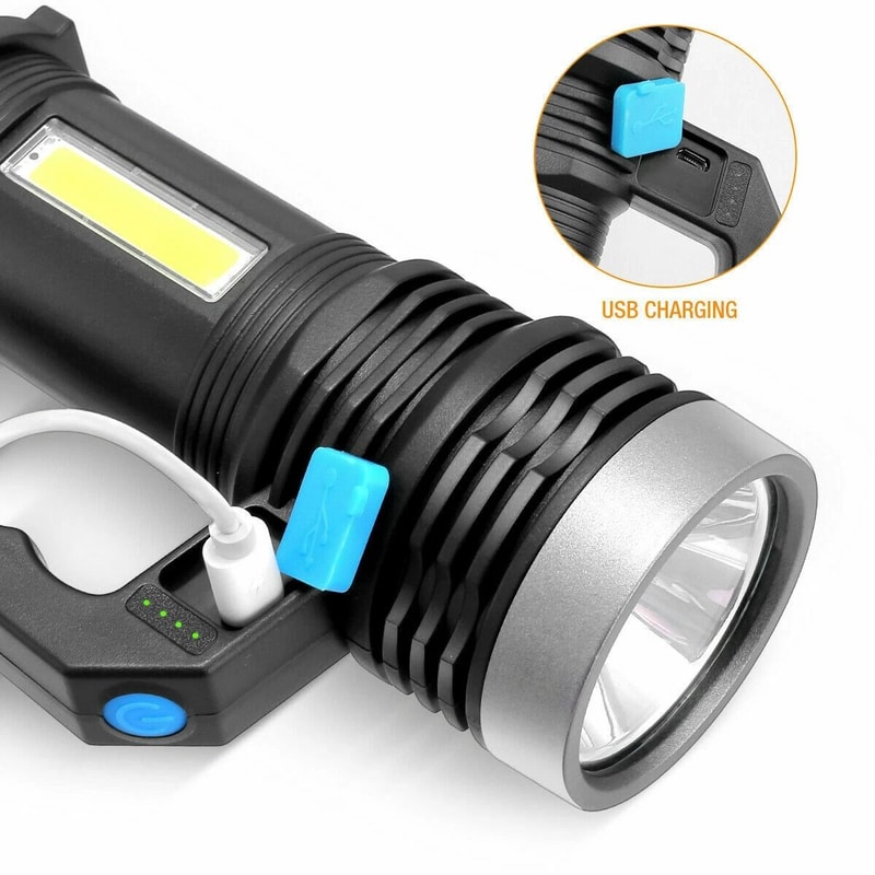 Portable Searchlight Spotlight Super Bright LED Handheld Flashlight 3