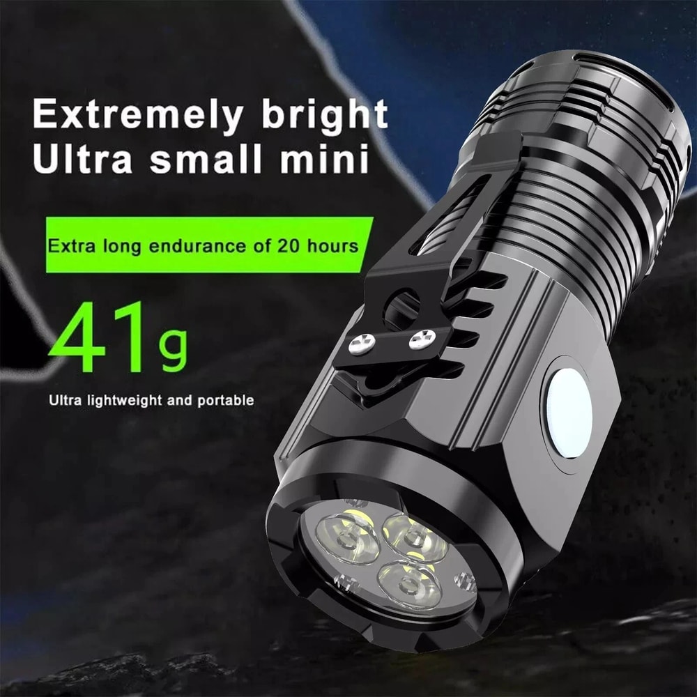 Mini Flashlight Power Waterproof Outdoor Travel ThreeEyed Monster 7