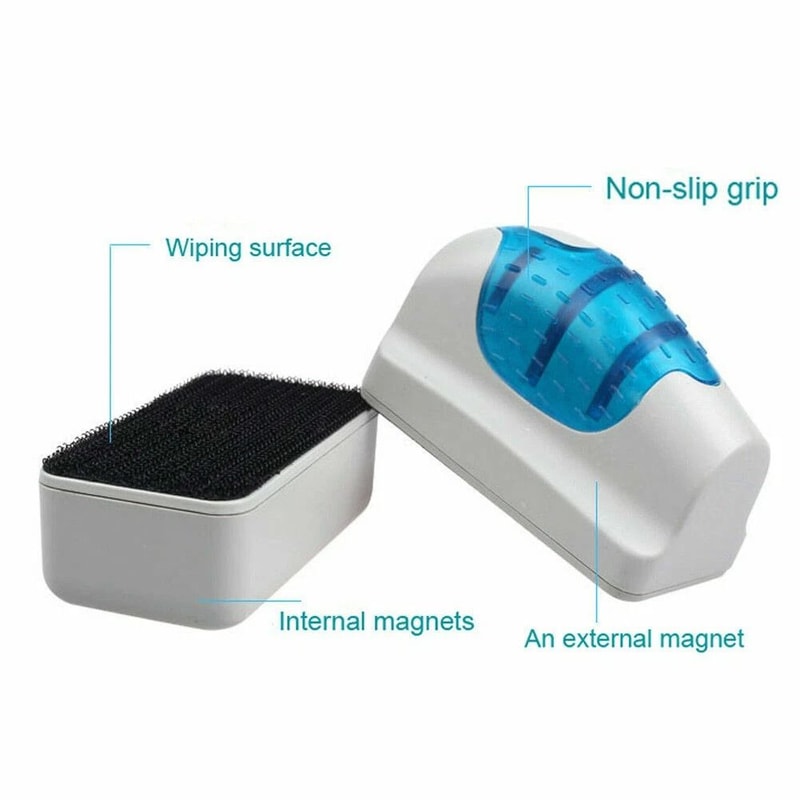 Magnetic Glass Cleaner Aquarium Fish Tank Algae Brush Scrubber 2