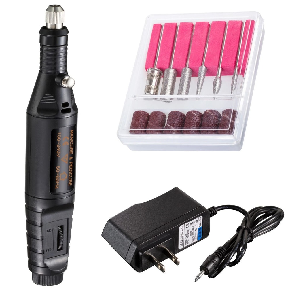 Portable Nail File Drill Kit Electric Acrylic Manicure Pedicure Salon Machine 6