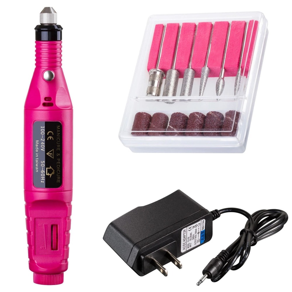 Portable Nail File Drill Kit Electric Acrylic Manicure Pedicure Salon Machine 5