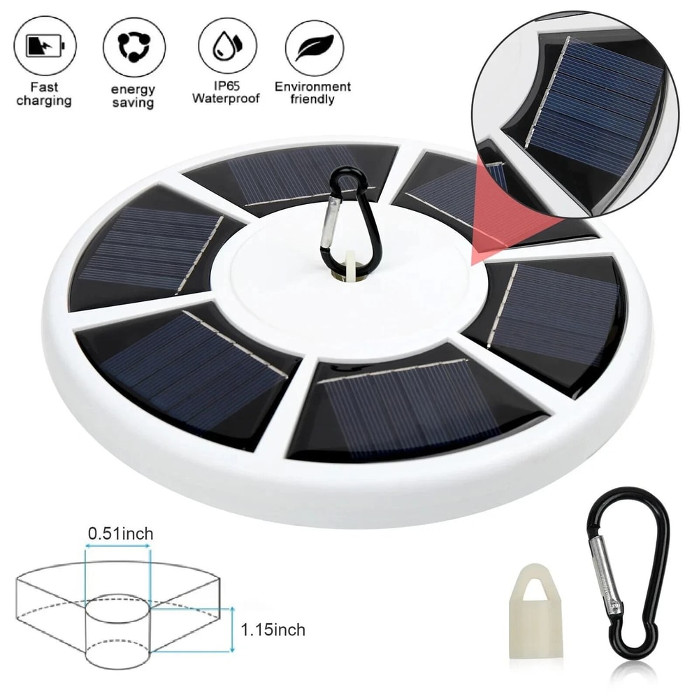 Super Bright LED Solar Powered Flag Pole Light Waterproof Outdoor Auto Active 1