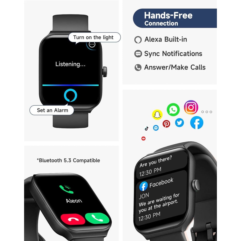 Waterproof Smartwatch Bluetooth IPhone Samsung Compatibility Smart Watch For MenWomen 6