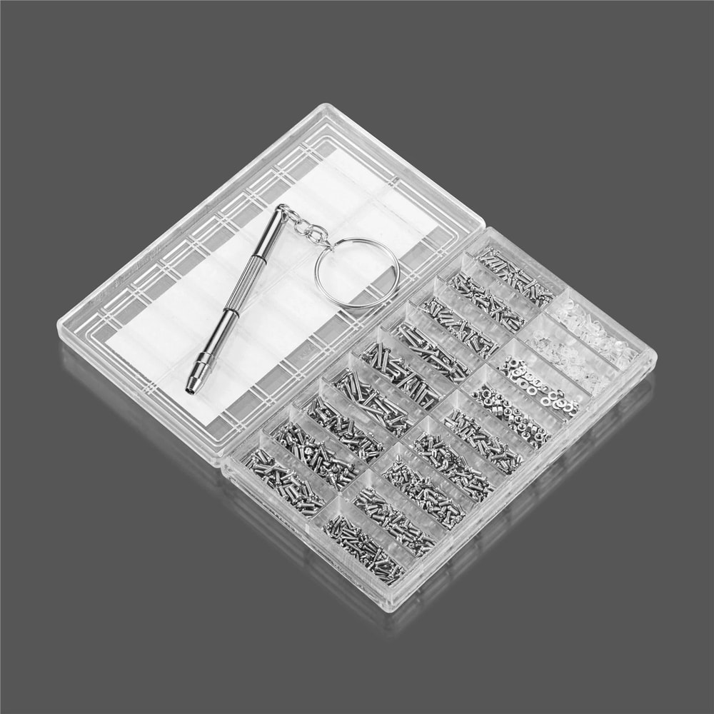 Watch Eyeglass Glasses Repair Tool Set With Tiny Screws Nut Screwdriver Kit 0