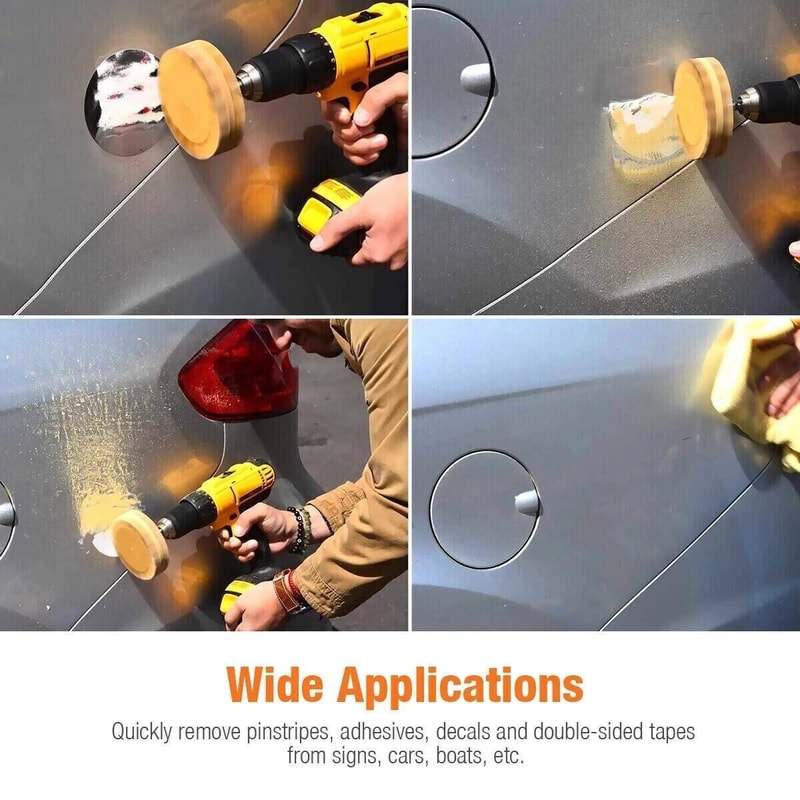 Glue Remover Rubber Eraser Wheel For Car Decal Adhesive Sticker Removal 6