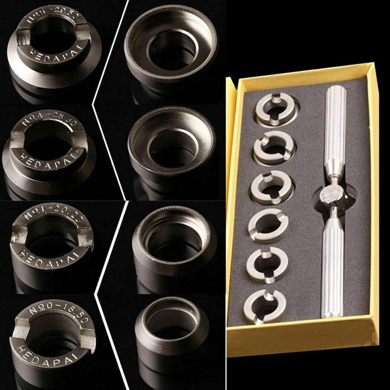 Rolex Tudor Watch Repair Tool Kit Silver Metal Back Case Opener Fast 0