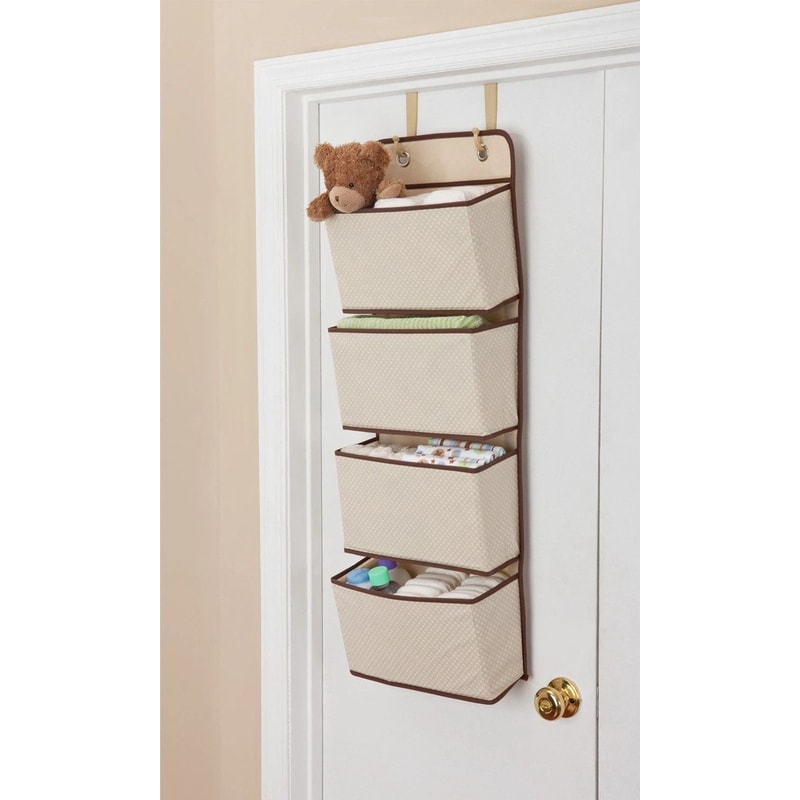 Hanging Closet Organizer Mesh Bag Over Door Shelf For Children Toys And Storage 0