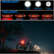USB Rechargeable LED Bicycle Headlight Rear Light Cycling Lamp Set For Safe Riding 3
