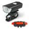 USB Rechargeable LED Bicycle Headlight Rear Light Cycling Lamp Set For Safe Riding 8