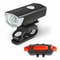USB Rechargeable LED Bicycle Headlight Rear Light Cycling Lamp Set For Safe Riding 8