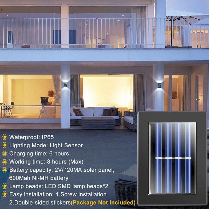 Solar LED Deck Light For Outdoor Path Garden Patio Stairs Step Fence Lamp 3