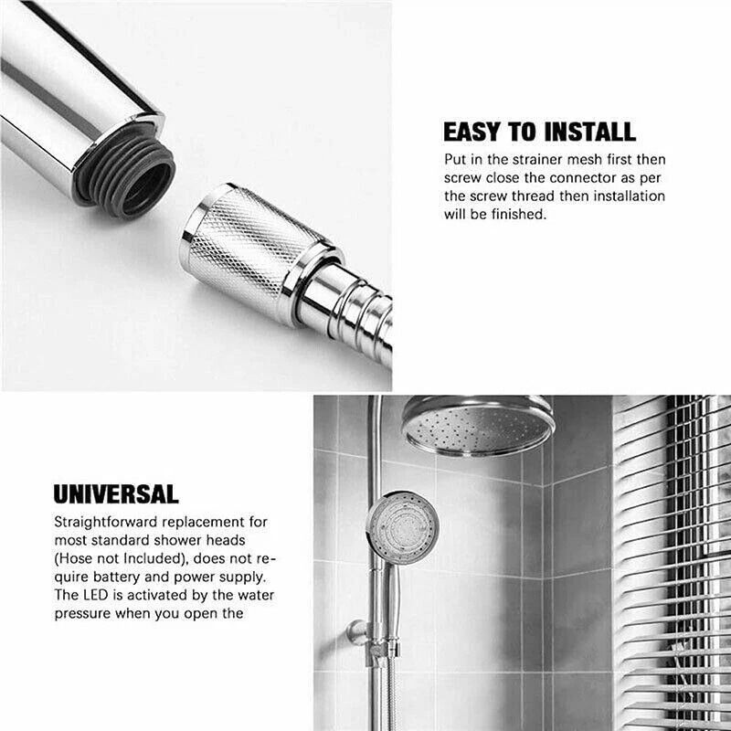 LED Bathroom Shower Head Automatic Waterfall Function 7 Color Changing LED Shower Head For Bathroom 4