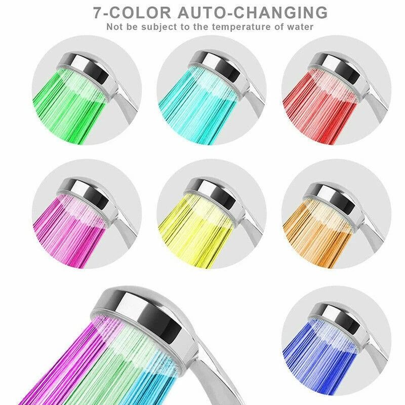 LED Bathroom Shower Head Automatic Waterfall Function 7 Color Changing LED Shower Head For Bathroom 8