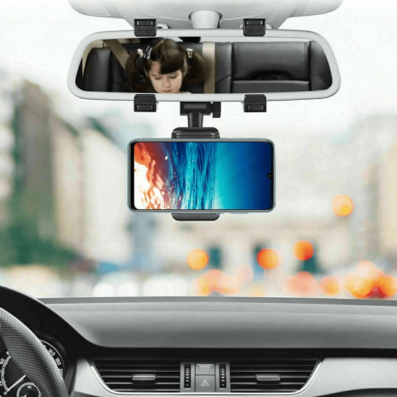 Car Rear View Mirror Mount Stand GPS Cell Phone Holder Universal Holder For Safe Driving 3