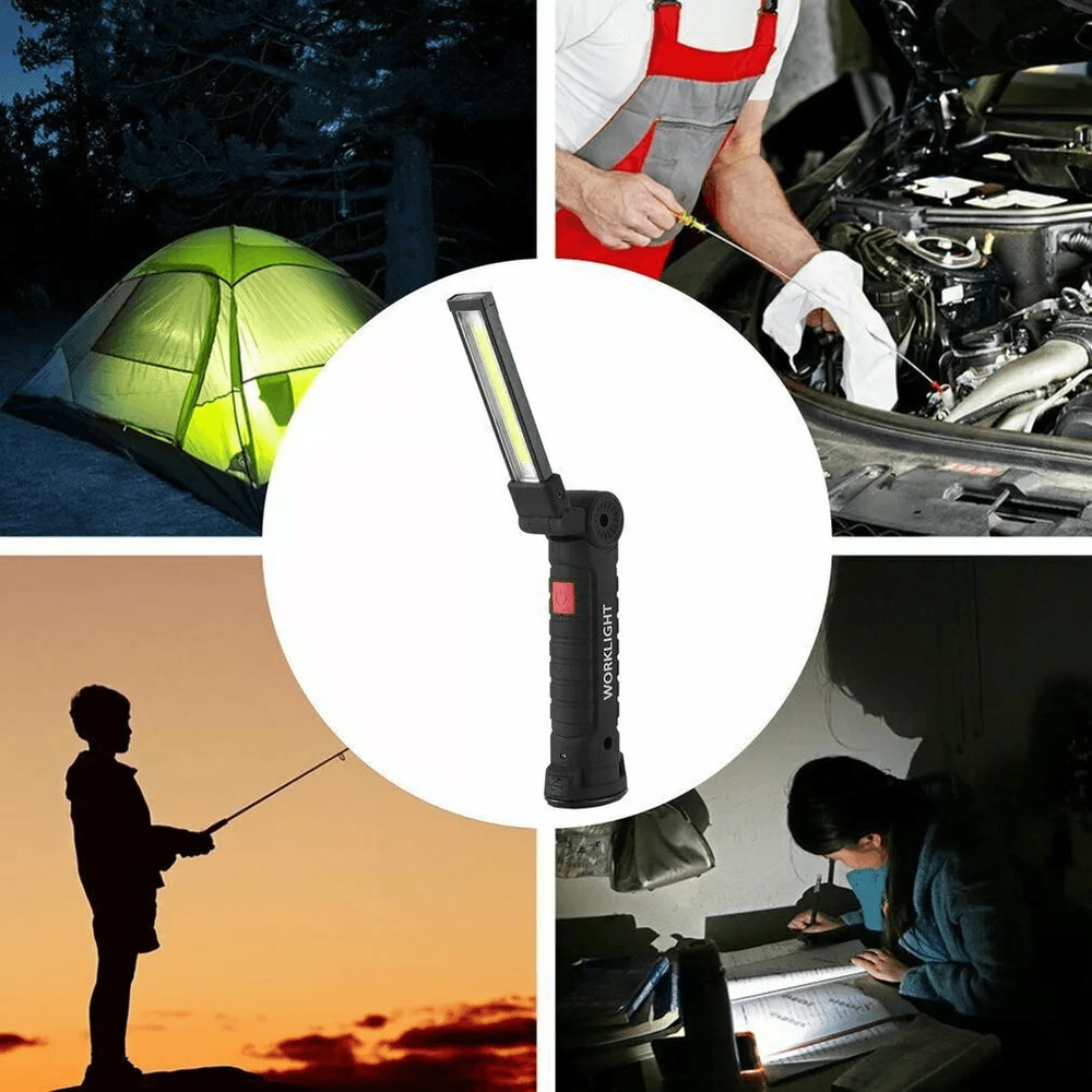 LED Work Light Lamp USB Rechargeable COB Flashlight Torch Compact Inspection Light For Garage Campi 0