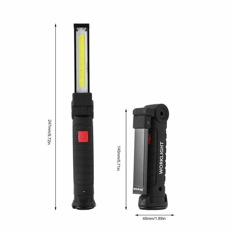 LED Work Light Lamp USB Rechargeable COB Flashlight Torch Compact Inspection Light For Garage Campi 2