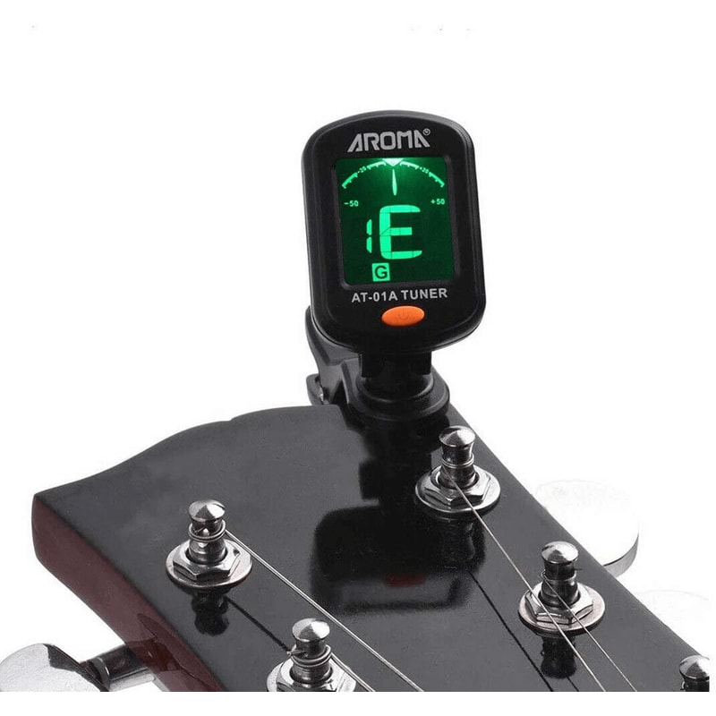 LCD ClipOn Digital Acoustic Tuner For Guitar Bass Ukulele Violin Chromatic Tuning 0