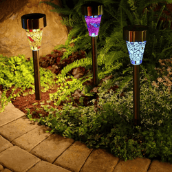 solar led garden lights, outdoor pathway landscape, yard stake light decor for outdoor spaces