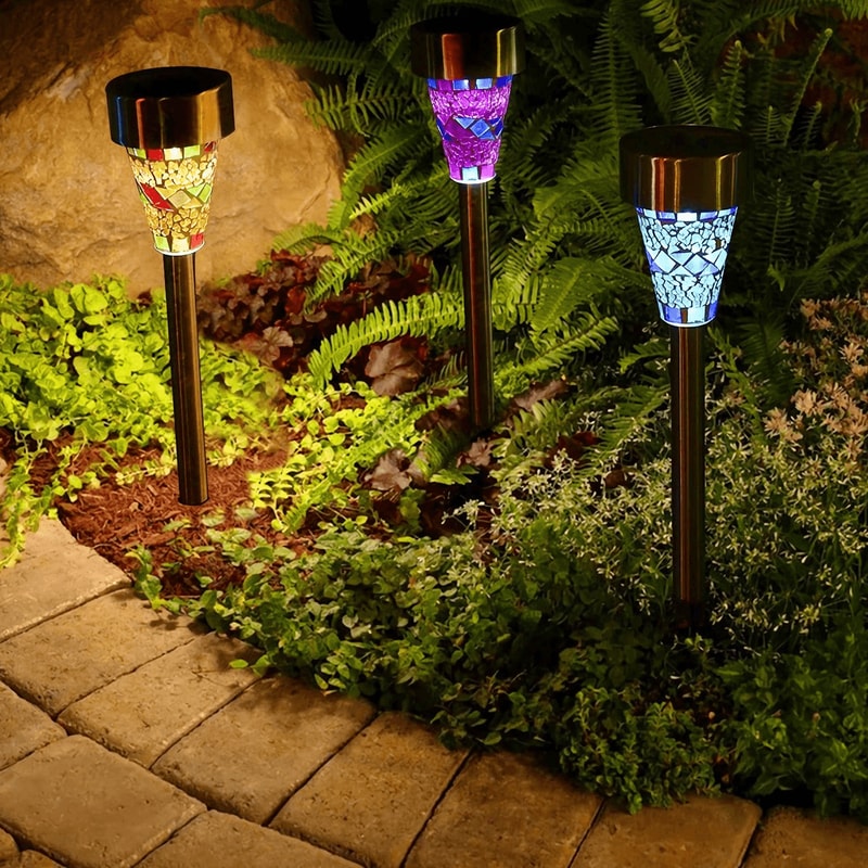 Solar LED Garden Lights Outdoor Pathway Landscape Yard Stake Light Decor For Outdoor Spaces 0