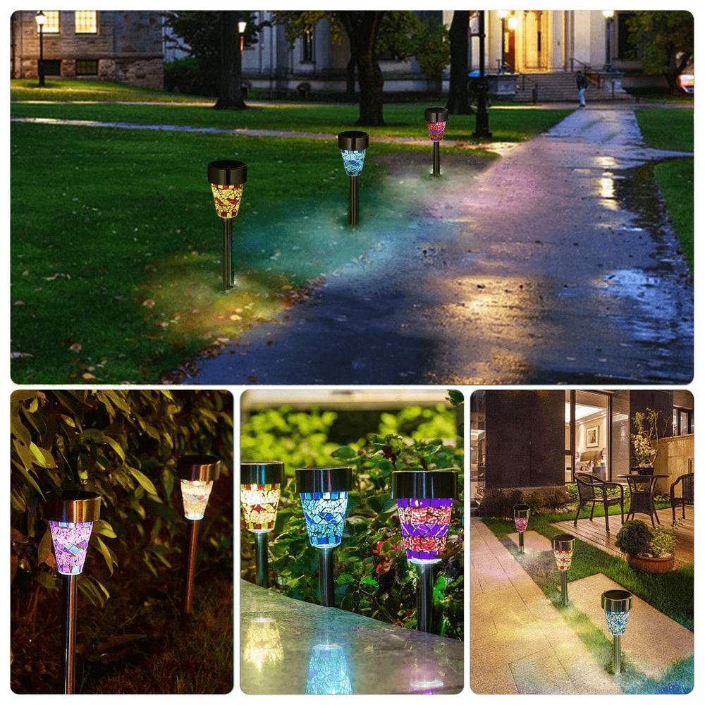 Solar LED Garden Lights Outdoor Pathway Landscape Yard Stake Light Decor For Outdoor Spaces 2