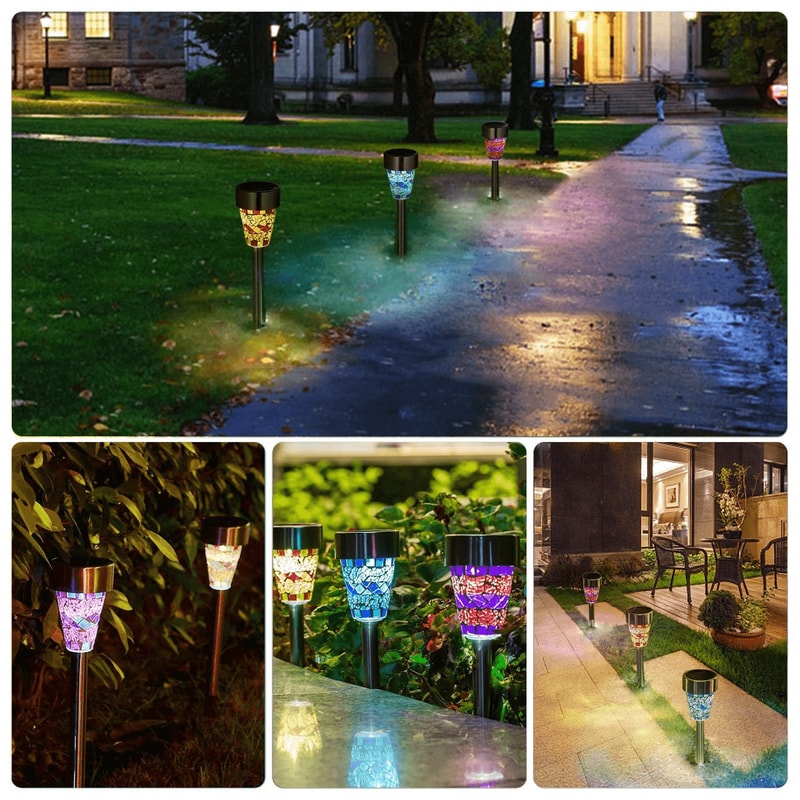 Solar LED Garden Lights Outdoor Pathway Landscape Yard Stake Light Decor For Outdoor Spaces 2