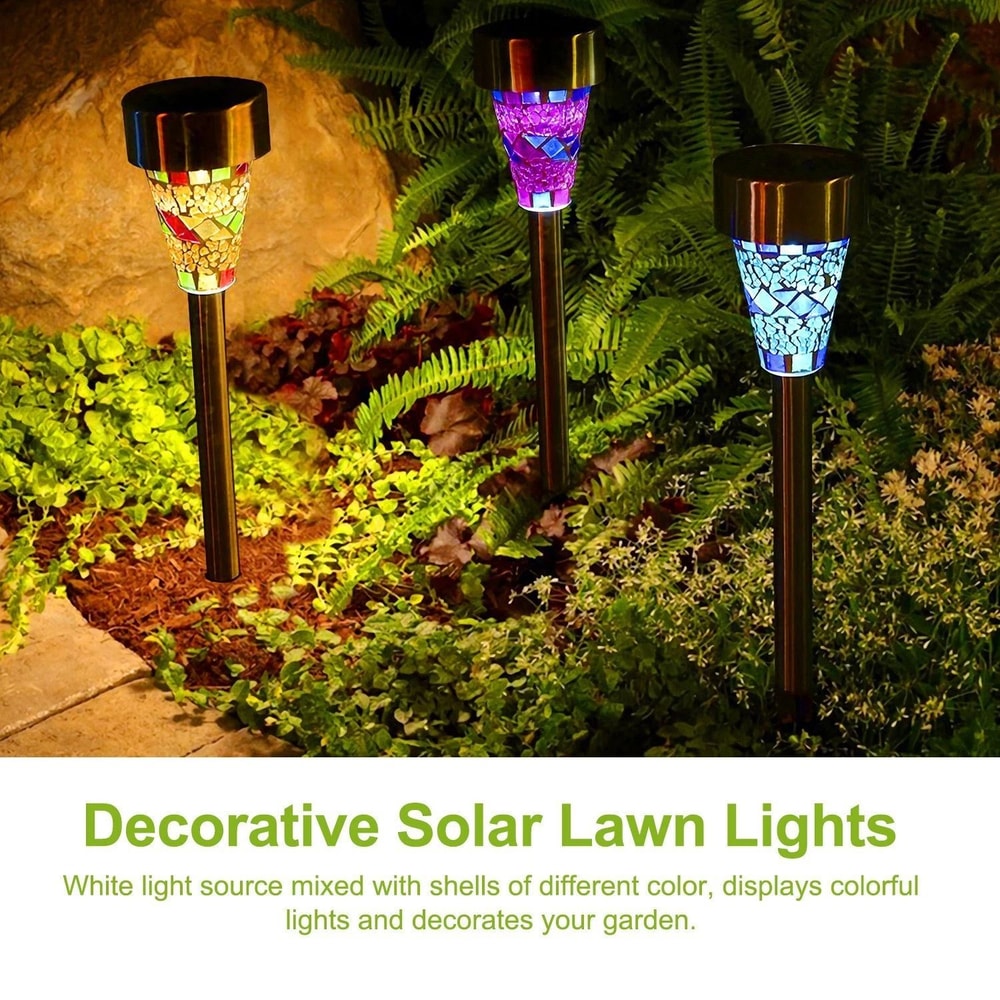 Solar LED Garden Lights Outdoor Pathway Landscape Yard Stake Light Decor For Outdoor Spaces 7