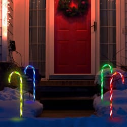 solar candy cane light stake, christmas garden yard lights, decorative solar lamp for outdoor holiday decor