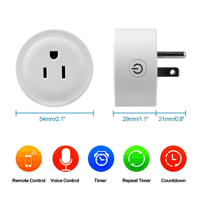 Smart Mini Plug Outlet With WiFi Remote Control Timer Switch For Alexa And Google Home 1