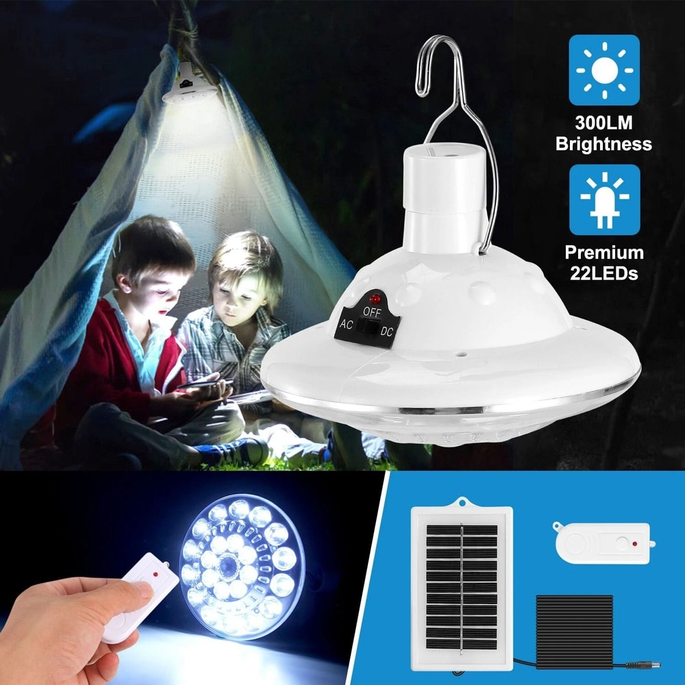 Rechargeable Solar Power LED Bulb Lantern Lamp Camping Tent Light Portable And Durable For Outdoor 1