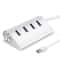 HighSpeed 3 Ports USB Aluminum Charging Hub For Windows PC Mac Fast Data Transfer 8