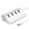 HighSpeed 3 Ports USB Aluminum Charging Hub For Windows PC Mac Fast Data Transfer 8