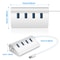 HighSpeed 3 Ports USB Aluminum Charging Hub For Windows PC Mac Fast Data Transfer 3