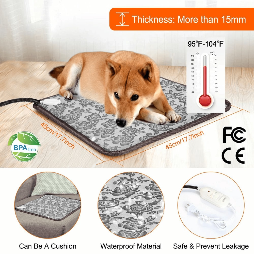 Waterproof Pad Dog Bed Pet Heated Warmer Bed Electric Heating Mat For Cats And Dogs 1