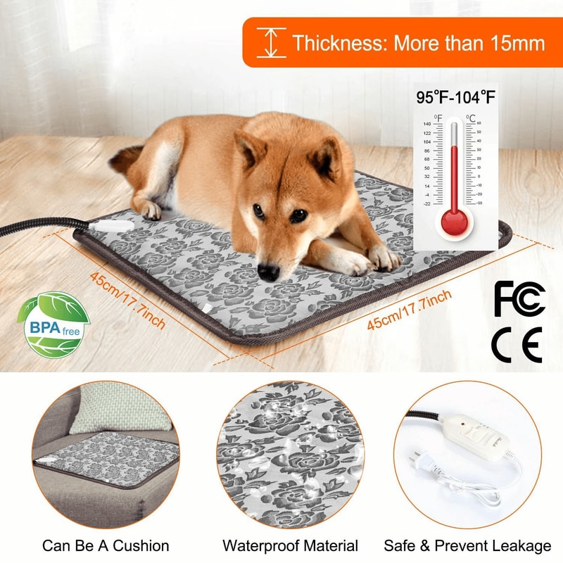 Waterproof Pad Dog Bed Pet Heated Warmer Bed Electric Heating Mat For Cats And Dogs 1