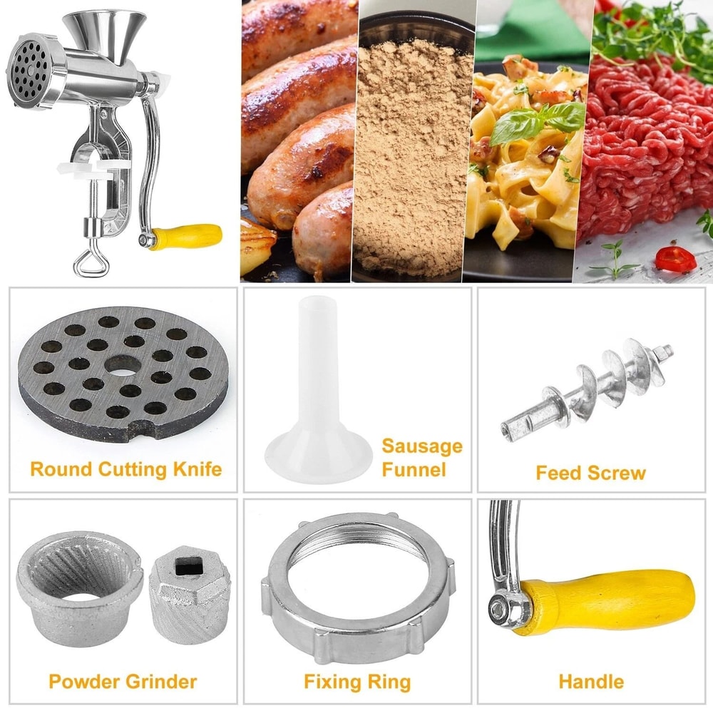 Manual Meat Grinder Mincer Sausage Filler Maker Stuffer Hand Kitchen Tool For Fresh Homemade Sausag 7