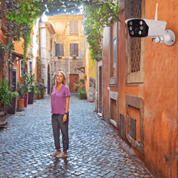 adjustable bracket for arlo pro, white wall mount stand, ideal for security camera setup