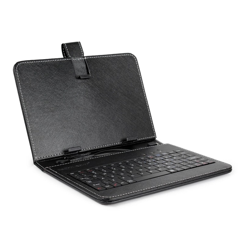 Slim PU Leather Case Cover For Android Tablet PC W Stand And USB Keyboard Stylish Protective 3
