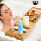 Bamboo Bath Tray Table Bathtub Caddy Tray Bath Holder Over The Tub Shelf 2